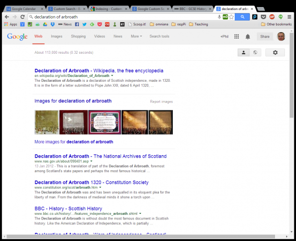 Google search for declaration of Arborath